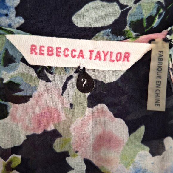 Rebecca Taylor Floral Silk Sleeveless Top - Picture 3 of 7